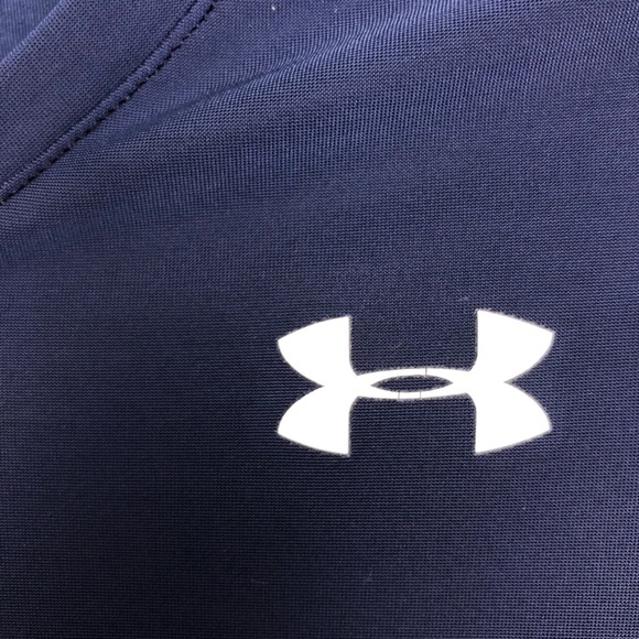 Under Armour Heat Gear Navy Blue Fitted Top Small - Picture 3 of 14